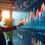 Professionnel d'affaires analysant graphiques de croissance et KPI