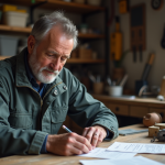Auto-entrepreneur artisan : statut, différences et obligations en France Artisan français concentré à organiser ses papiers dans son atelier