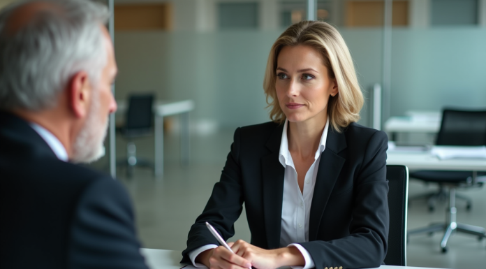 Loi sur la rupture conventionnelle : ce qu’il faut savoir en 2025 Femme d'affaires en réunion avec un collègue au bureau