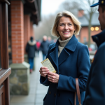 Droits d’entrée : connaître les tarifs et avantages Femme souriante achetant un ticket d'entrée à une attraction