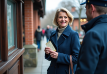 Droits d’entrée : connaître les tarifs et avantages Femme souriante achetant un ticket d'entrée à une attraction