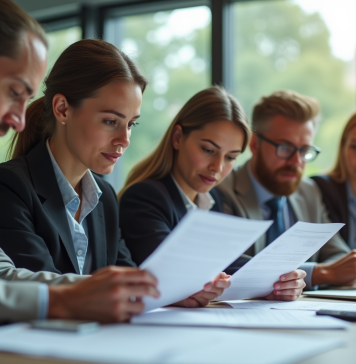 Groupe de professionnels divers collaborant dans un bureau lumineux