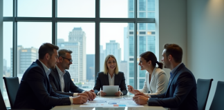 Plan marketing réussi : stratégies efficaces pour votre entreprise Groupe de professionnels discutant de marketing en réunion