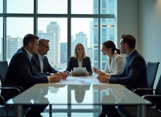 Plan marketing réussi : stratégies efficaces pour votre entreprise Groupe de professionnels discutant de marketing en réunion