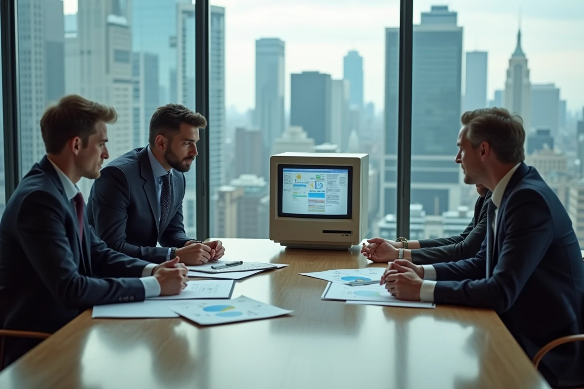 Equipe diverse en r&eacute;union autour d